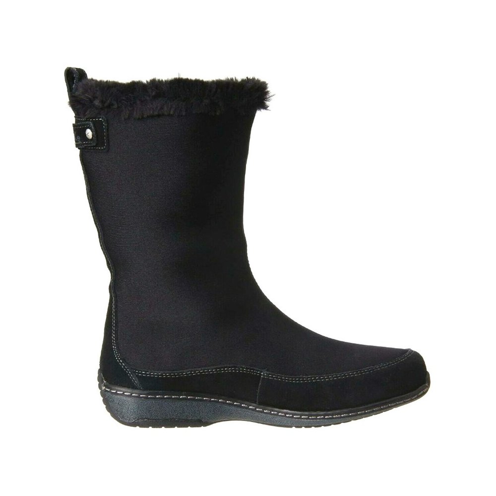 NEW Aetrex Women Blackberry Orthopedic Waterproof Stretch Mid Calf Snow Boot